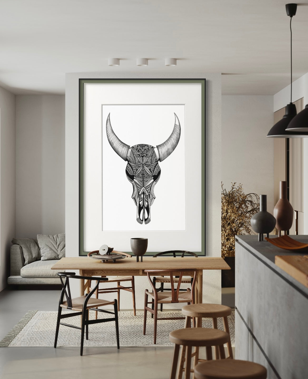 SURABHI The Cow skull Fine Art Prints