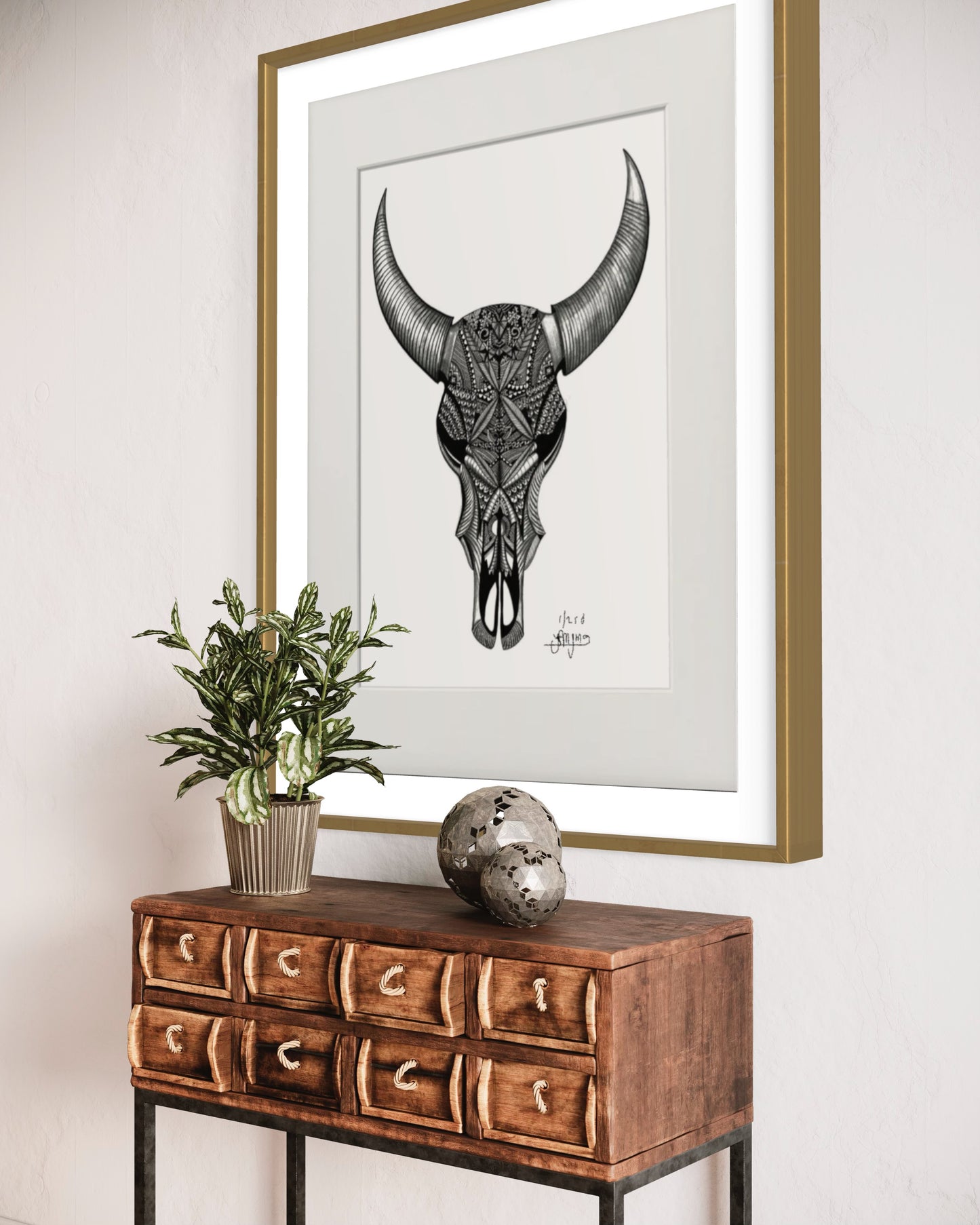 SURABHI The Cow skull Fine Art Prints