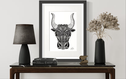 TAURUS The Bull Star Sign Fine Art Prints